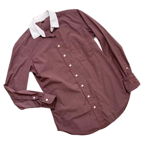 Fossil Red and Blue Plaid Button Down Shir… - Picture 1 of 4